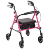 Breast Cancer Awareness Adjustable Height Pink Rollator - Click Image to Close